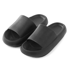 마켓플랜 통통 거실 실내화, 블랙, 1개