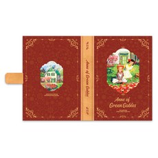 Flyingwhales 紅髮安妮 6孔 萬年型 日記本, 1個, 復古風