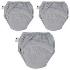 PUKU 藍色企鵝雲感波浪學習褲 岩灰 3件 XL(110cm)