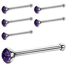 耀眼美人 迷你鋯石鑽養耳棒 Set 6個 鈦鋼耳環