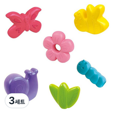 하쿠요카 핑거 크레용 가든 세트, 3세트, 6색