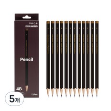 TUCO.B 繪圖鉛筆 12入, 5個, 4B