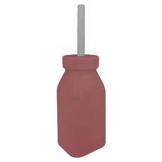 MiNiKOiOi 矽膠牛奶瓶, 200ml, 石榴紅, 1個