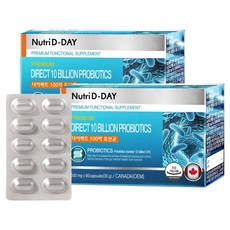 Nutri D-DAY 優質100億益生菌植物膠囊, 60顆, 2盒