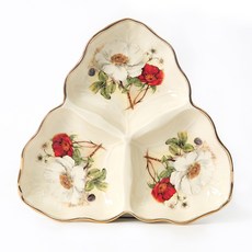 피지에스 로즈벨라 삼절안주접시, 혼합 색상, 1개