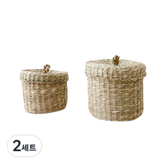MARKET B BELY 手工收納盒 2件組 BM25033, 自然色, 2套