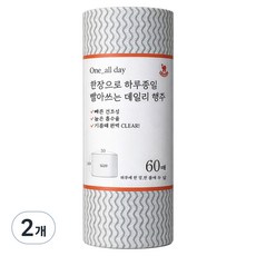 CAMEL One All Day 一天一張 可水洗抹布 捲筒型, 2個, 60入