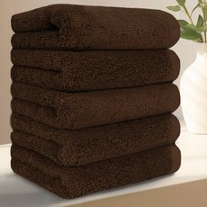 Terrique 頂級飯店毛巾 200g 40支 精梳棉, 5個, 棕色
