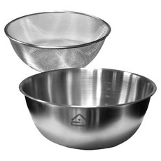 BELLOVIE 多功能不鏽鋼濾網 + 攪拌碗套組, 1套, 濾網 + 攪拌碗