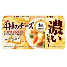 S&B 愛思必 濃厚燉菜湯塊 四種起司 明治北海道十勝起司堆疊 濃厚層次風味, 160g, 1盒