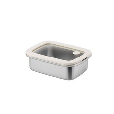 WAGENSTEIGER Klar非拋光不鏽鋼保鮮盒 微波爐適用, 1個, 400ml