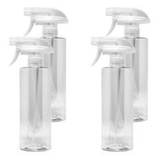 World Clean 透明方形噴霧瓶 4個, 1組, 噴頭 顏色隨機
