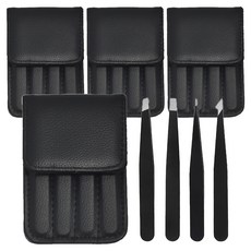 dunhome 粉彩高級專家用鑷子4件組, 4個, 黑色