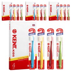 켄트 어린이용 칫솔 세트, 혼합색상, 4개입, 4개