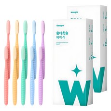 Wangta 筒裝牙刷 粉彩組合, 10入, 2個