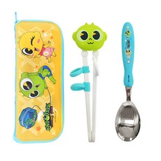 LE BARN 辛比的怪怪屋系列孩童訓練餐具組 筷子+湯匙, 混色, 1組