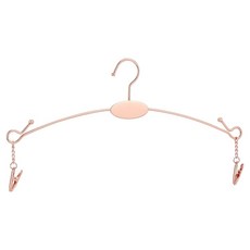 鐵製夾式內衣褲衣架 10入, 玫瑰金, 1個