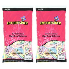 네오텍스 260N 요술풍선 100p, 파스텔매트혼합, 2개