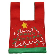 聖誕主題針織包編包 Set 3個, 23 x 21 x 9.5cm, 红色聖誕樹, 1組