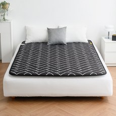 한일의료기매트 카본 탄소매트, 04 헤링본 블랙, 더블(200cm x 140cm x 두께 3cm)