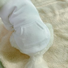 Pet Design 狗狗口袋大學T, 白色