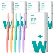 왕타 통칫솔 파스텔 세트, 10개입, 5개