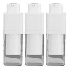 旋轉真空分裝乳液瓶 15ml, 透明, 3個