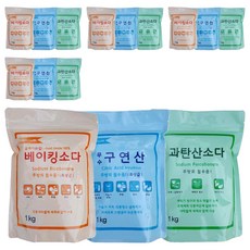 原味廚房必需品高級小蘇打1kg+檸檬酸1kg+小蘇打1kg 3件套, 5組