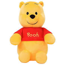 Winnie the Pooh 小熊維尼 Disney絨毛系列 維尼坐姿玩偶 9英吋, 小熊維尼 黃色, 1個