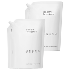 Saengong 生活工作所 高濃縮衣物柔軟精補充包 椰子清新果香, 2L, 2個