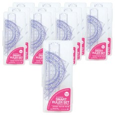 morning glory 智慧三角尺 + 量角器組合, 12套, 粉紅色