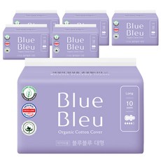 Blue Bleu 蝶翼型超薄衛生棉, 大型(28cm), 10片, 6包