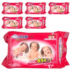 拭拭樂 嬰兒柔濕巾 EDI超純水 親膚水潤 台灣製造, 85張, 6包