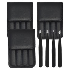 dunhome 粉彩高級專家用鑷子4件組, 3個, 黑色