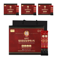Jungwonsam 6年根發酵紅蔘濃縮液條裝+購物袋, 300g, 4個