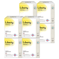 Liberty ORGANATURE Liberty穿著式夜用棉質護墊 大, 大型, 4入, 8個