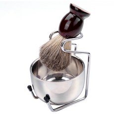 Comely 刮鬍刷 刮鬍刷 全套 銀色 B0603, 1套