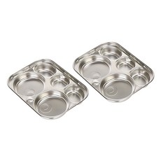 Edison 愛迪生 幼兒不銹鋼餐盤, 單色, 不鏽鋼盤*2入, 1組