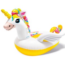 INTEX 獨角獸騎乘泳圈 57561, 混合色, 1個