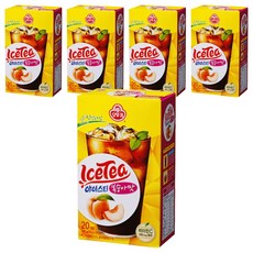 오뚜기 아이스티 복숭아맛, 14g, 20개입, 5개