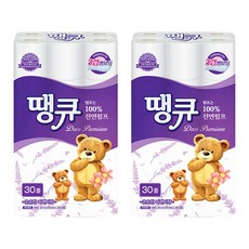 Thank you 自然紙漿薰衣草香味3層衛生紙 15m, 30卷, 2包