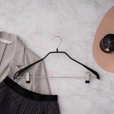 MAWA 防滑人體工學衣架 Bodyform 42LK, 黑色, 1個