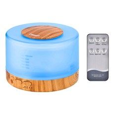 七彩香氛水氧機 500ml 超聲波 含1瓶精油 具香薰/加濕/淨化/夜燈功能, CAAD0047AS1, 木紋
