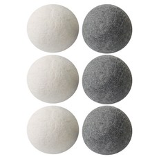 Mont-Noble 羊毛烘衣球, 1組, 白色+灰色