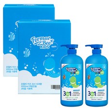 Formal Bee 兒童3合1洗潤髮沐浴乳 蘋果香味, 1L, 4瓶