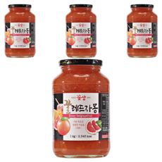 꽃샘 꿀 레드자몽, 1kg, 4개