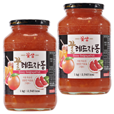 Kotsam 蜂蜜紅葡萄柚茶, 1kg, 1罐, 2罐