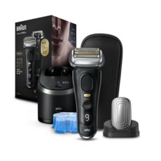 BRAUN 시리즈 9 PRO+ 전기면도기 세트, 9580cc, 블랙