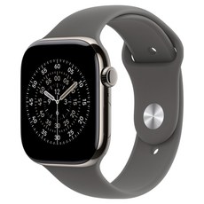 Apple 2025 Apple Watch S11 原色鈦金屬 + S/M灰石色運動型錶帶, 42mm, 灰石色, GPS + 行動網路