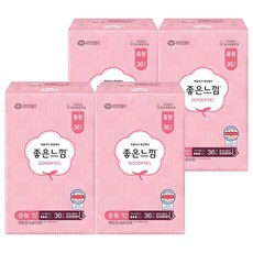 좋은느낌 에어핏 쿠션 울트라 슬림 중형 생리대 날개형, 4개, 36개입